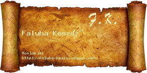 Faluba Kesző névjegykártya